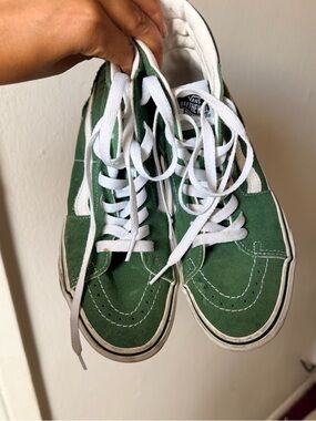 Vans Kids Green and White Sk8-Hi Style Sneakers
